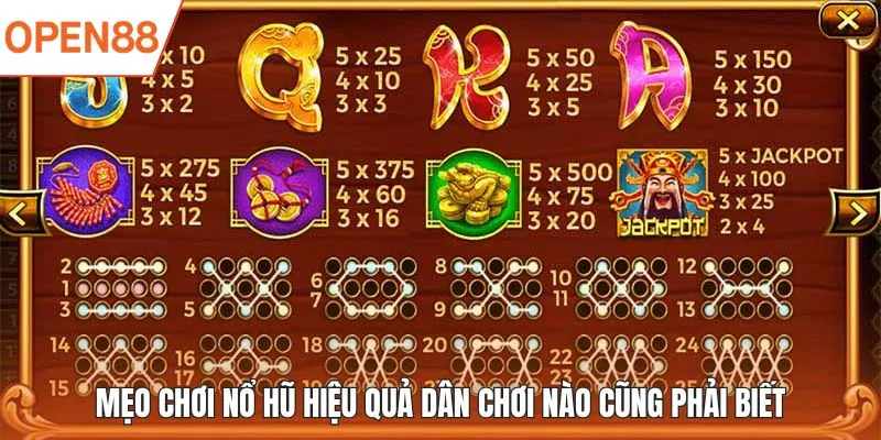 Mẹo chơi nổ hũ hiệu quả dân chơi nào cũng phải biết